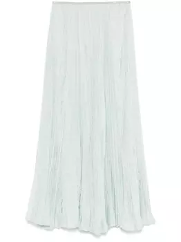 Forte Forte юбка миди со складками, синий