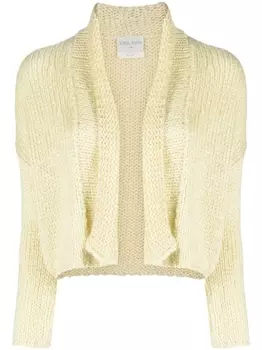 Forte Forte укороченный кардиган крупной вязки, желтый