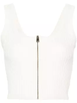 Forte Forte укороченный топ в рубчик, нейтральный цвет