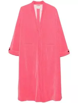 Forte Forte вельветовое пальто с V-образным вырезом, розовый