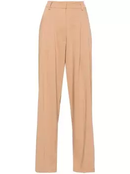 Forte Forte зауженные брюки со встречными складками, нейтральный цвет