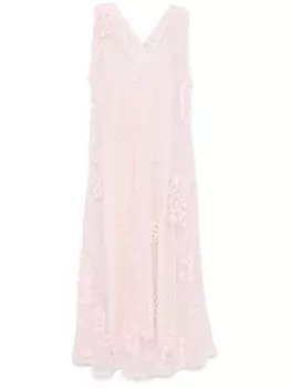 Forte Forte жаккардовое платье макси, розовый