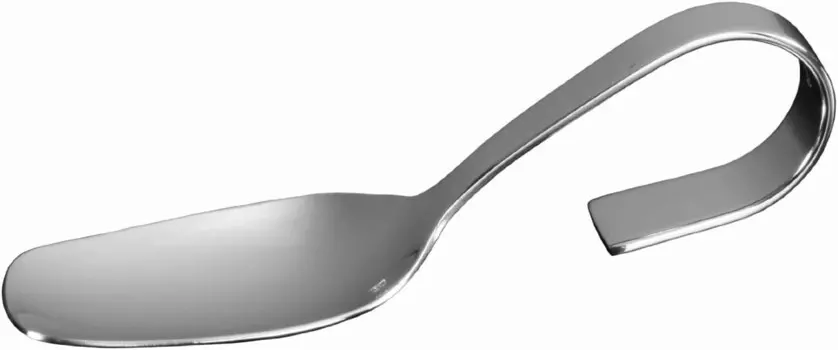 Fortessa Grand City 18/10 Столовые приборы из нержавеющей стали Ложка для дегустации с петлевой ручкой, набор из 12 предметов, серебро, Silver