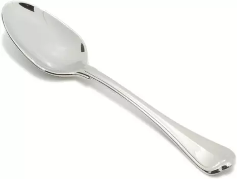 Fortessa San Marco 18/10 Столовые приборы из нержавеющей стали Десертная/овальная ложка для супа, набор из 12 шт., Silver