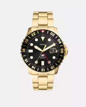 Fossil Blue FS5990 мужские часы из золотой стали, золотой