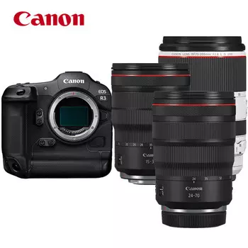 Фотоаппарат Canon EOS R3 RF70-200+RF15-35+RF24-70 с картой памяти CFe 256G