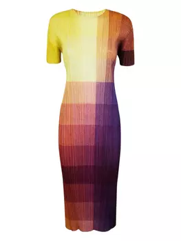 Фотонное платье Pleats Please Issey Miyake, желтый