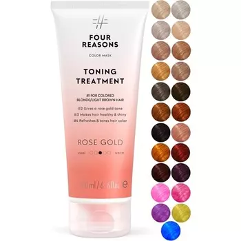 Four Reasons Color Mask Тонизирующий кондиционер с розовым золотом, депонирующий цвет, 6,76 жидких унций