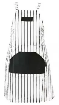 Fox Barber Expert 2 Белый с черными толстыми полосками Фартук парикмахера