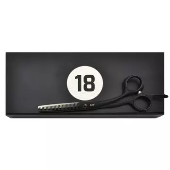 Fox, Race E6322 Профессиональные филировочные ножницы для парикмахерской и дома, черные, удобные, точные стрижки