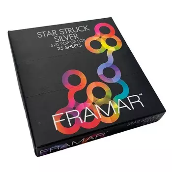 ФРАМАР Парикмахерская фольга в полосках STAR STRUCK SILVER - 25 шт - PU-25SIL Inna