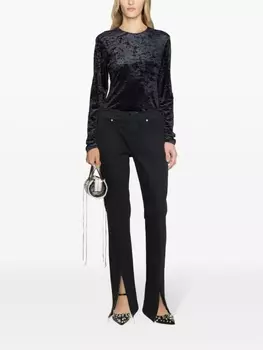 FRAME бархатная футболка с длинными рукавами, черный