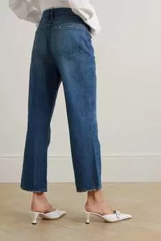 FRAME Джинсы Le High 'N' Tight с завышенной талией и эффектом потертости, деним