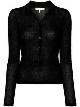 FRAME кружевная рубашка поло, черный