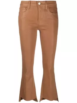 FRAME Le Crop Mini Boot mid-rise jeans, коричневый