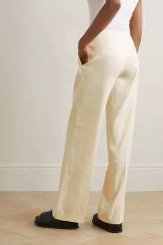 FRAME + NET SUSTAIN прямые брюки из смесового льна, кремовый