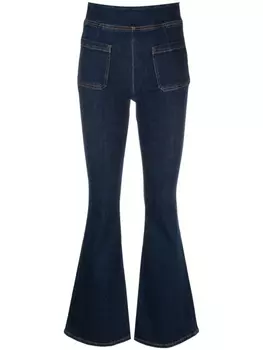 FRAME расклешенные джинсы The Bardot Jetset с эластичным поясом, синий