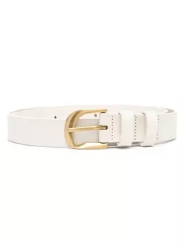 FRAME ремень с гравированным логотипом, белый