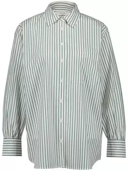 FRAME рубашка в полоску со срезанным воротником, зеленый