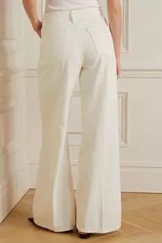 FRAME широкие джинсы Le Palazzo с высокой посадкой, кремовый