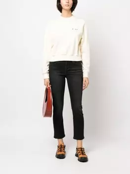 FRAME укороченные джинсы прямого кроя, черный