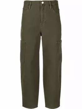 FRAME укороченные джинсы Ultra High Rise, зеленый