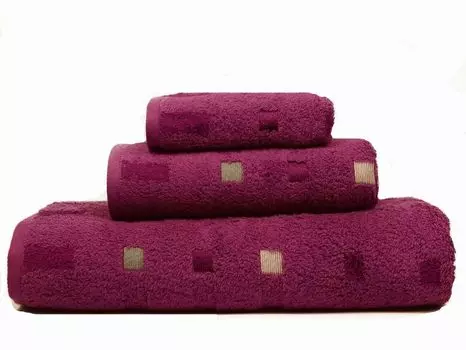 Framsohn Махровые хлопковые полотенца из микромодала Quattro 50x100 см, пурпурный