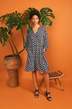 Frances Eco Vero черное платье White Stuff, черный