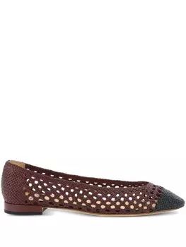 Francesco Russo переплетенные балетки, красный