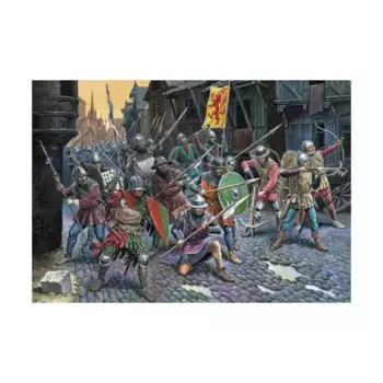 Французская пехота Столетней войны – 14-15 века, Historical Miniatures - Middle Ages (1:72) (Zvezda)