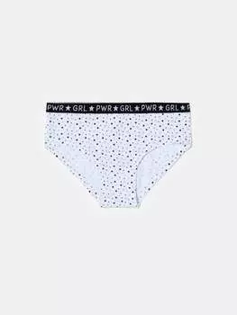 Французские трусики из органического хлопка с принтом Ovs, цвет optical white