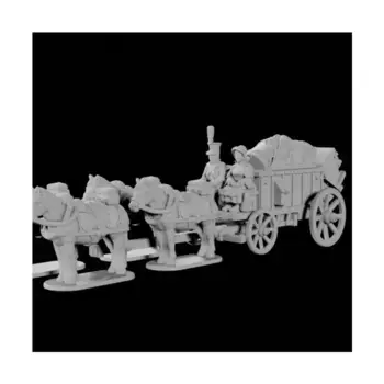 Французский фургон снабжения (открытый) и поезд в Шако, ESR Napoleonics Miniatures - France (10mm)