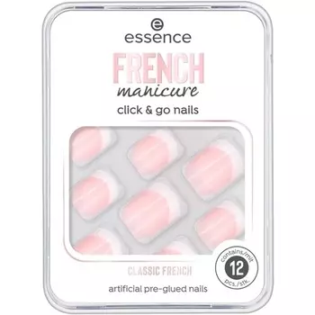 Французский маникюр Click & Go Nails 01, Essence