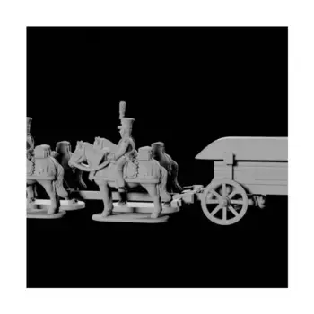 Французский понтон (понтон) Wagon et Train в Шако, ESR Napoleonics Miniatures - France (10mm)
