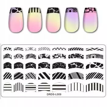 ФРАНЦУЗСКИЙ штамп для ногтей, Frezarkowo