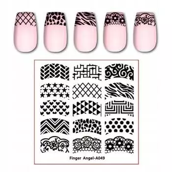 ФРАНЦУЗСКИЙ штамп для ногтей, Frezarkowo