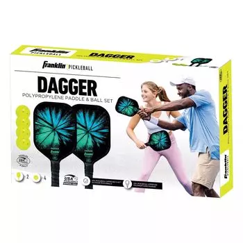 Franklin Sports Pickleball Dagger Ракетки для пиклбола из стекловолокна и набор из 4 мячей X-40 Franklin Sports