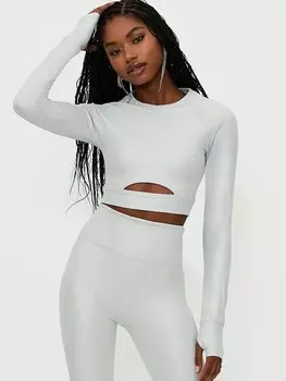 Франсин топ Beach Riot, серебряный