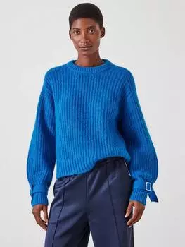 Фрэнсис пряжка манжеты богатый шерстяной свитер HUSH, цвет Bright Blue