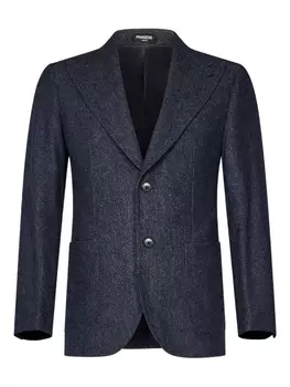 FRANZESE COLLECTION блейзер из натуральной шерсти, синий