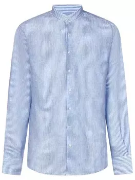 FRANZESE COLLECTION полосатая рубашка Джеймса Бонда, синий