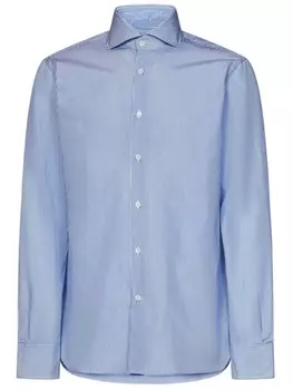 FRANZESE COLLECTION полосатая рубашка, синий