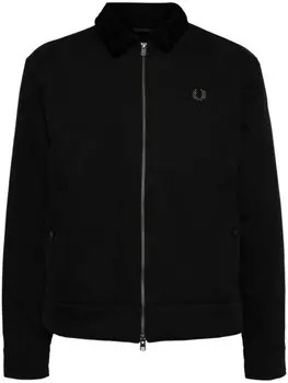 Fred Perry бомбер на молнии с вышитым логотипом, черный