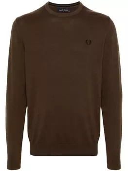 Fred Perry джемпер с вышитым логотипом, коричневый
