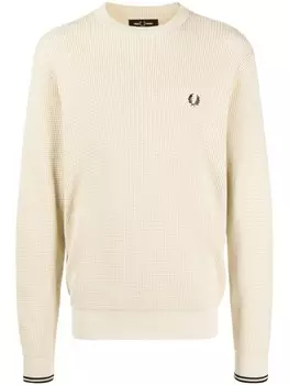 Fred Perry джемпер с вышитым логотипом, коричневый