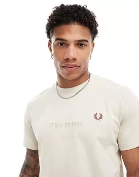 Fred Perry – футболка Besticktes бежевого цвета