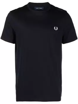 Fred Perry футболка Ringer с вышитым логотипом, синий