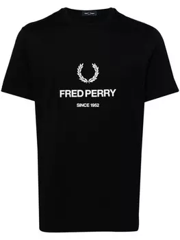 Fred Perry футболка с логотипом, черный