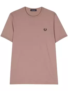 Fred Perry футболка с вышитым логотипом, розовый