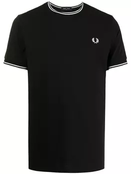Fred Perry футболка с вышитым логотипом, синий